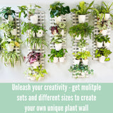 ShopLaLa Wooden Wall Planter - 2 Pack Wall Hanging Planters for Outdoor Plants Rustic White Wall Mounted Wood Ladder for Flower Pots Holder Vertical ShopLaLa