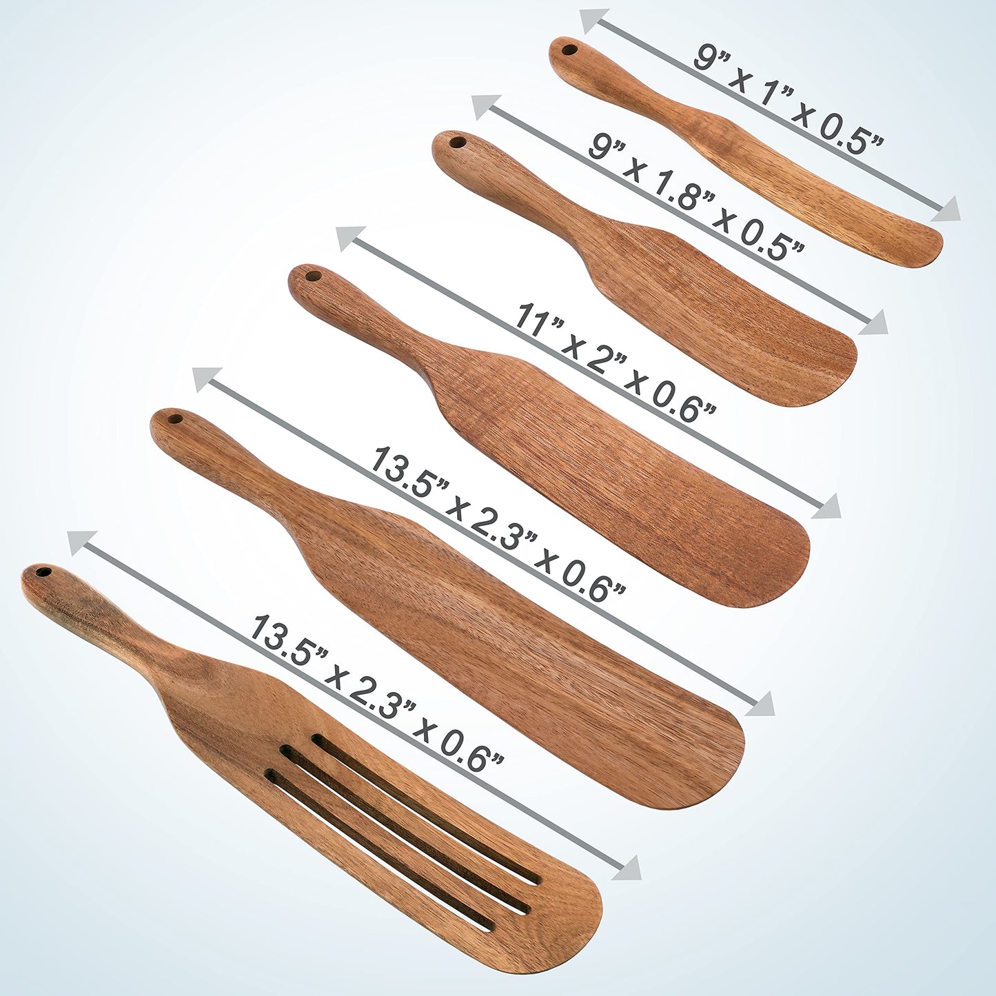 As Seen On TV, Spurtles Kitchen Tools Wooden, Plantéa Handmade Wooden Spoons for Cooking, Heat Resistant Wooden Spurtle Set Cooking Utensil For - WoodArtSupply