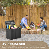 Devoko 30 Gallon Resin Deck Box Outdoor Indoor Waterproof Storage Box for Patio Pool Accessories Storage for Toys Cushion Garden Tools (30 Gallon, Devoko