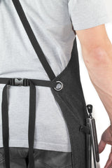 Hudson Durable Goods Adjustable Crossback Denim Apron with Pockets – 34 x 27 In. Chefs Apron with 4 Pockets and Loop Fits Most – Black Denim Apron Hudson Durable Goods