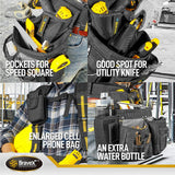 Bravex Tool Belt Suspenders, Tool Vest Pro Ultra 20 Bags Y-Style Toolbelt 5 Combo Apron Tool Pouch For Framers Carpenter Electrician 1200D Ballistic Voltstorm