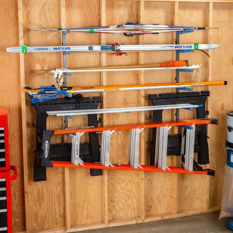 ROCKLER 6-Tier Lumber Storage Racks, Wall Mounting Shop, Basement, or Garage Organizer | Wall Storage Garage Shelf to Keep Lumber, Molding, & More - ROCKLER