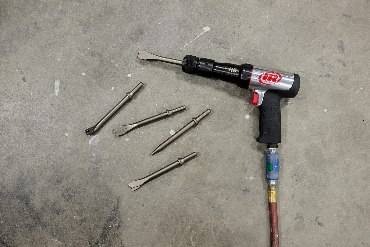 Ingersoll Rand 135MAXK Air Hammer Kit, includes 5-peice Chisel Set, 2600 BPM, 3" Stroke, 3/4" Bore Diameter, Large Ingersoll Rand