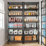 REIBII 71’’H Wire Shelving Rack 7-Tier Metal Shelving Units and Storage Shelves Loads 1176 LBS Adjustable Garage Shelving Heavy Duty Metal Shelves REIBII