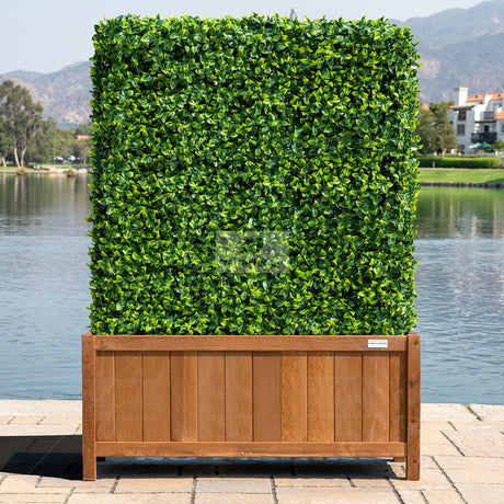 NatraHedge 15" Hampton Classic Wooden Planter Box Indoor and Outdoor Use for Patio Garden (44" x 15" x 15") NatraHedge