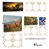 DIY Solid Wood Canvas Frame Kit 12 x16 Inch for Oil Painting & Wall Art - Wooden Art Frames for Paintings & Canvases - Easy to Build Canvas P&L ART.