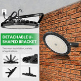 Flakeeper LED High Bay Light 150W 2PCS, 22500 LM with US Plug 5ft Cable (150LM/W), 5000K Daylight, Waterproof, UFO Commercial Industrial Warehouse Flakeeper