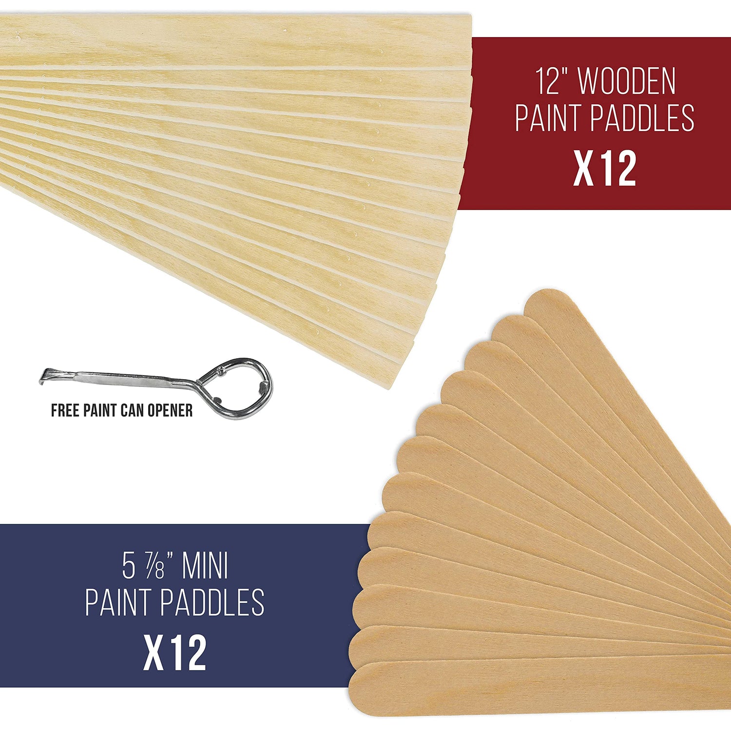 TCP GLOBAL Premium Paint Mixing Essentials Kit. Comes with 12 Mixing Cups, 6 Lids, 12 Wooden 12" Mixing Sticks, 12 Wooden Mini Mixing Paddles, 12 HQ Custom Shop