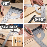 wolfcraft Universal Angle & Try Square I 5206000 I for Measuring, Marking, Drawing and Guided Cutting wolfcraft