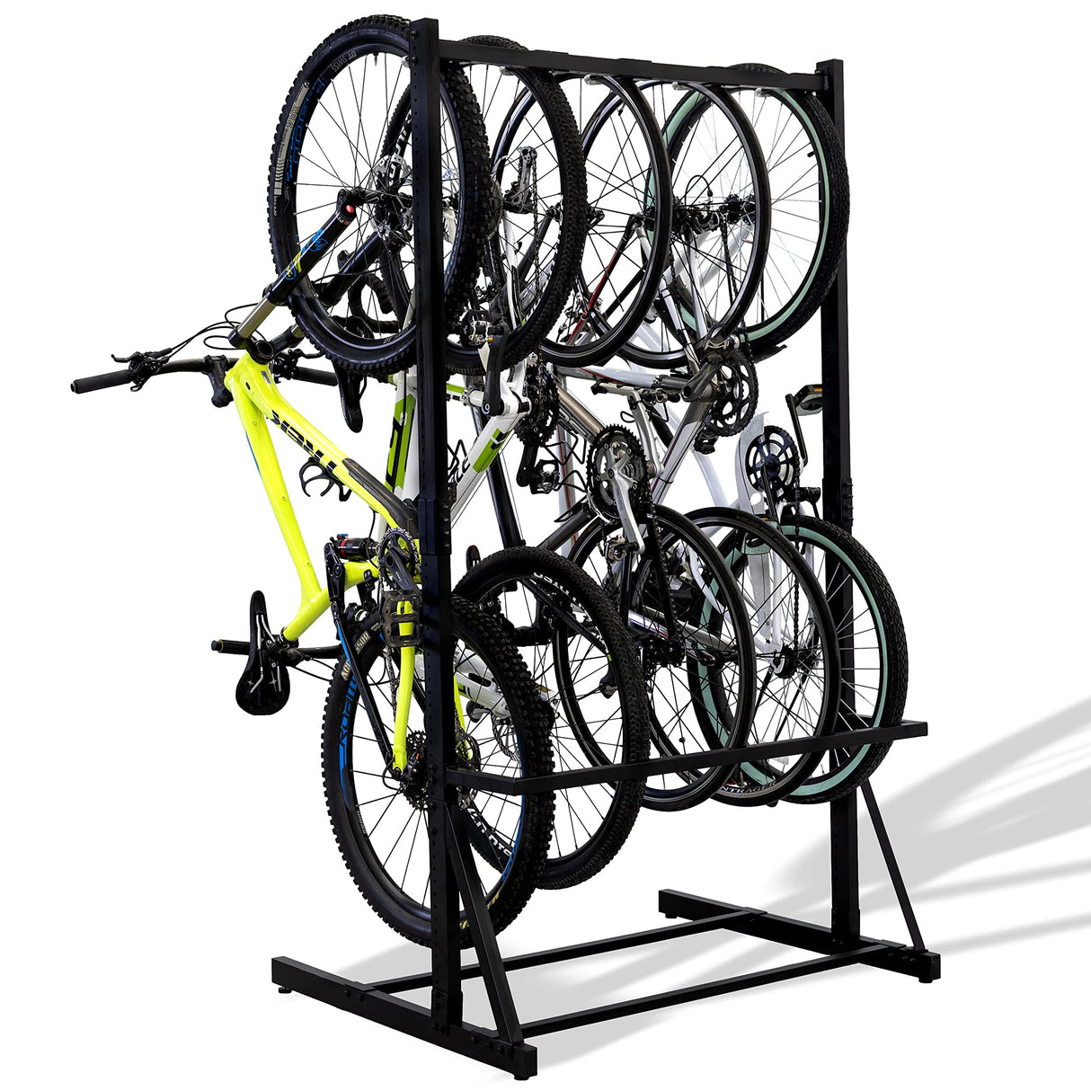 StoreYourBoard Freestanding Bike Storage Rack, Indoor Garage Floor Stand, Bicycle Organizer (5 Bike) StoreYourBoard