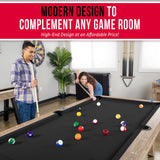 GoSports 8 ft Pool Table with Wood Finish - Modern Billiards Table with 2 Cue Sticks, Balls, Rack, Felt Brush and Chalk - Choose Your Style GoSports