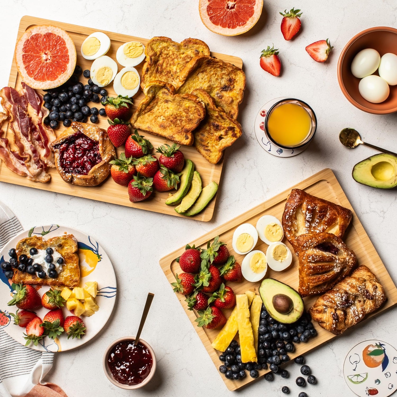 SMIRLY Bamboo Cutting Board Set - Wood Cutting Board Set, Large Wooden Cutting Boards For Kitchen, Cutting Board Wood, Wooden Chopping Board, Wooden SMIRLY