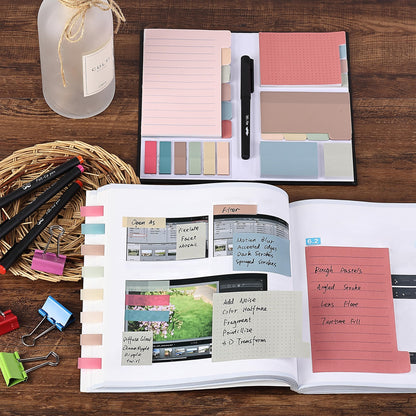 Mr. Pen- Sticky Note Set, 410 Pack, Vintage Colors, Transparent Sticky Notes Tabs, Divider Sticky Notes, Translucent Sticky Notes, Planner Sticky