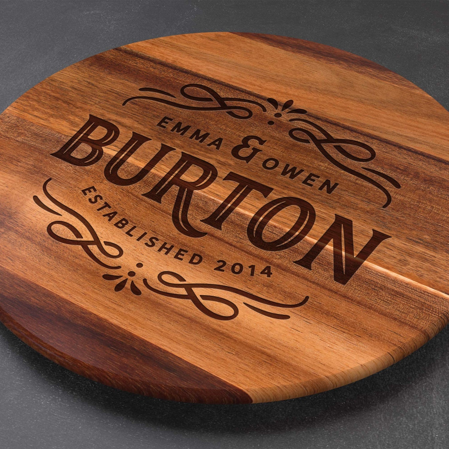 Personalized Wedding Gift, Lazy Susan, Engraved Wood Gift, Personalized Lazy Susan, Mothers Day gift, Anniversary Gift, Mom Gift, Wife Gift, Lazy The Sinclair Company
