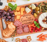 USA Made Personalized Charcuterie Board Engraved - Custom Charcuterie Board Personalized Cheese Board - Charcuterie Boards Personalized Large - Drapela Works