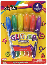Cra-Z-Art Glitter Markers, 6 Count (10050) Cra-Z-Art