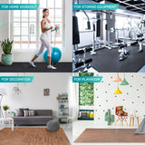 Yes4All Interlocking Exercise EVA Mat Floor Protector (120 Square Feet - Black - with Border) - ²XPAJZ (XPAJ) Yes4All