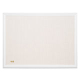 U Brands Farmhouse Linen Bulletin Board, 23"x17", White Wood Style Frame, Industrial Grade Pinning Surface U Brands