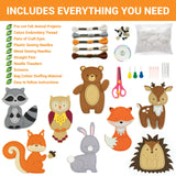 Craftorama Sewing Kit for Kids, Fun and Educational Animal Craft Set for Boys and Girls Age 7-12, Sew Your Own Felt Animals Craft Kit for Beginners, Craftorama