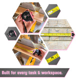 Bullseye Small Pink Tape Measure - Measurement Tape with Standard Inches and Metric - Easy to Read Tape Measure Retractable - Measuring Tape Daily Living Products