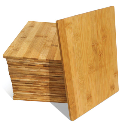 Set Of 18 Bulk Cutting Boards 12" x 9" x 0.35" - Premium Bamboo Wood Boards For Wholesale, Engraving, Kitchen And Dinning Copping Board, Sturdy & - WoodArtSupply