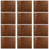 Sotiff 12 Pcs Leather Wallet Bulk Men PU Slim Bifold Wallet Set DIY Engraving Christmas Gifts for Husband Son Grandpa(Brown) Sotiff