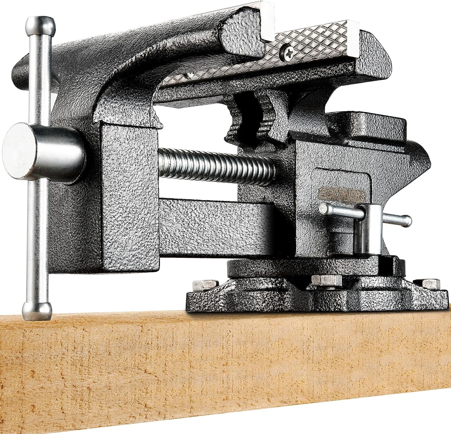 Bench Vise 6” - Table Vice For Workbench, Utility Vise with Heavy Duty Cast Iron, Multi-Jaw, 270 Degree Swivel Base, Larger Anvil, Easy Adjustment GOEHNER's