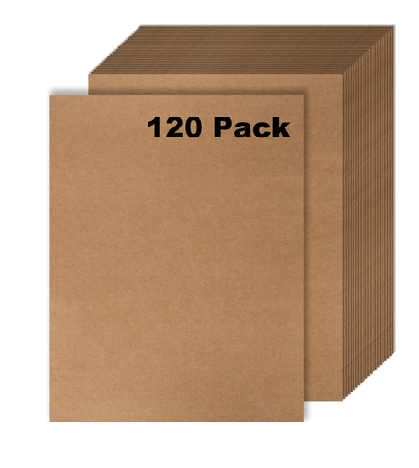 120 Pack Kraft Paper - Brown Stationery Paper- Brown Craft Paper for Arts and Craft, Drawing, D.I.Y. Projects - Letter Size Kraft Paper - Laser & Bargain Paradise