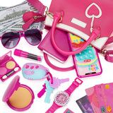 Officygnet Play Purse for Little Girls, Princess Pretend Play Girls Toys for 3 4 5 6 7 8 Year Old, Toddler Purse with Accessories, Kids Toy Purse Officygnet