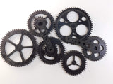 Steampunk Gears Wall Decor - Eight Gears, Two Push Rods - 10 Pieces - Free Shipping - Wood Gears Generic