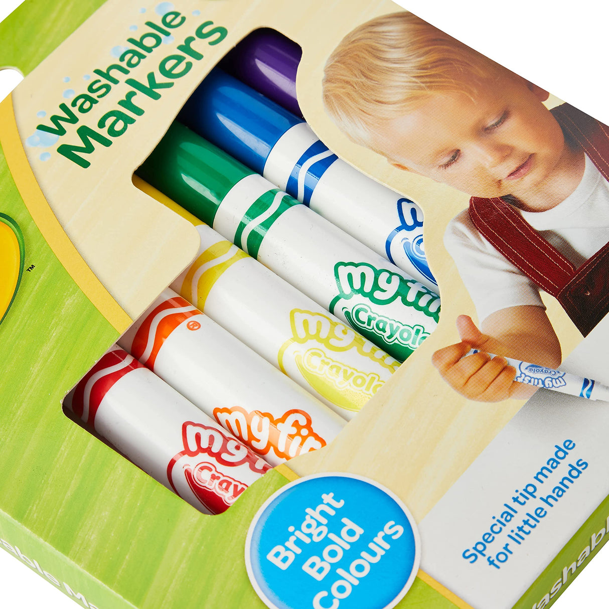 CRAYOLA MyFirst Washable Markers - Assorted Colours (Pack of 8) | Easy-Grip Markers Ideal for Toddlers Hands | Ideal for Kids Aged 12+ Months Crayola