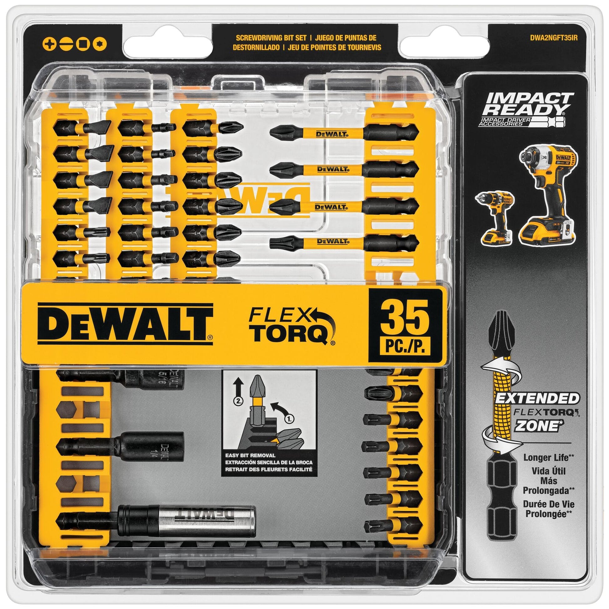 DEWALT Impact Driver Bit Set, 35-Piece (DWA2NGFT35IR) – WoodArtSupply