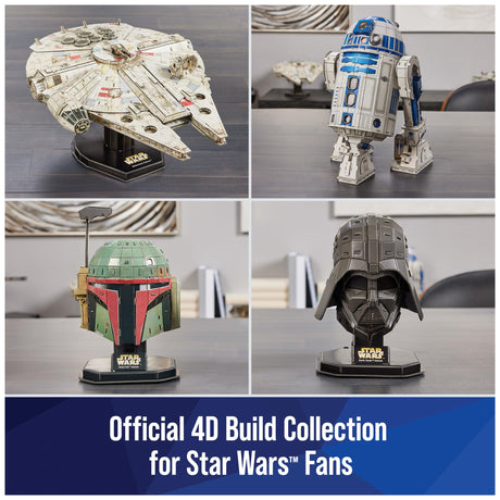 Star Wars T-65 X-Wing Starfighter 3D Model Kit by 4D Build - 160 Piece Desk Decor for Teens & Adults 4D Build