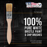 U.S. Art Supply 72 Pack of 1 inch Paint and Chip Paint Brushes for Paint, Stains, Varnishes, Glues, and Gesso U.S. Art Supply