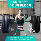 Yes4All Interlocking Exercise EVA Mat Floor Protector (120 Square Feet - Black - with Border) - ²XPAJZ (XPAJ) Yes4All