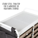 Honey-Can-Do Honey Can Do 12-Drawer Metal Rolling Storage Cart with Side Pockets CRT-09104 White Honey-Can-Do