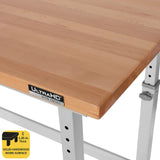 Seville Classics UltraHD Heavy Duty Workbench Table w/Solid Wood Top, 1000 lbs. Weight Capacity Workstation for Garage, Warehouse, Workshop, Granite, Seville Classics