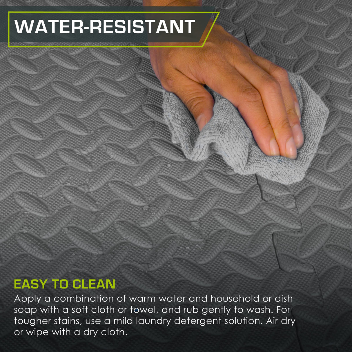 ProsourceFit Puzzle Exercise Mat ½ in, EVA Interlocking Foam Floor Tiles for Home Gym, Mat for Home Workout Equipment, Floor Padding for Kids, Grey, ProsourceFit