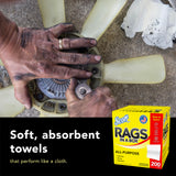 Scott® Rags In A Box™ (75260), White, 200 Shop Towels/Box, 8 Boxes/Case, 1,600 Towels/Case SCOTT SHOP ORIGINAL
