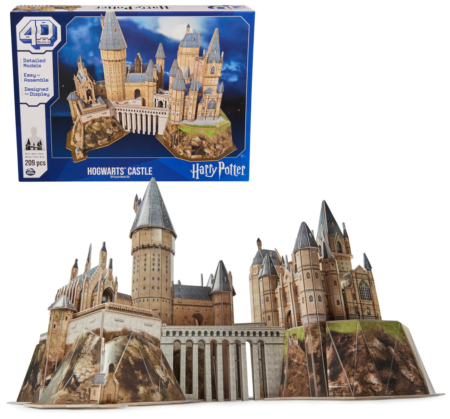 4D Build, Harry Potter Hogwarts Castle 3D Puzzle Model Kit 209 Pcs | Harry Potter Gifts Desk Decor | Building Toys | 3D Puzzles for Adults & Teens - WoodArtSupply