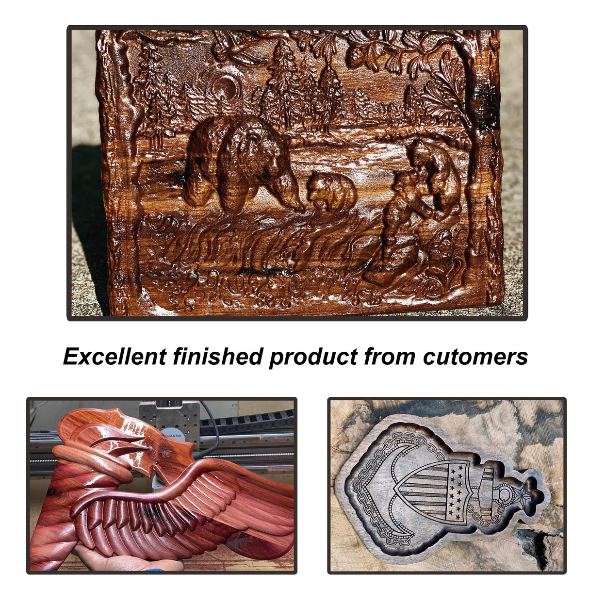 SpeTool 5Pcs Tapered Ball Nose Carving End Mill 1/8 inch Shank 0.25MM Radius (0.5MM Diameter) Tips 3D Woodworking Tool CNC Router Bits SpeTool