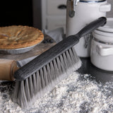 SPARTA Flo-Pac Counter Brush, Bench Brush, Dustpan Brush with Flagged Bristles for Counters, Floors, And Fireplace, 8 Inches, Gray SPARTA