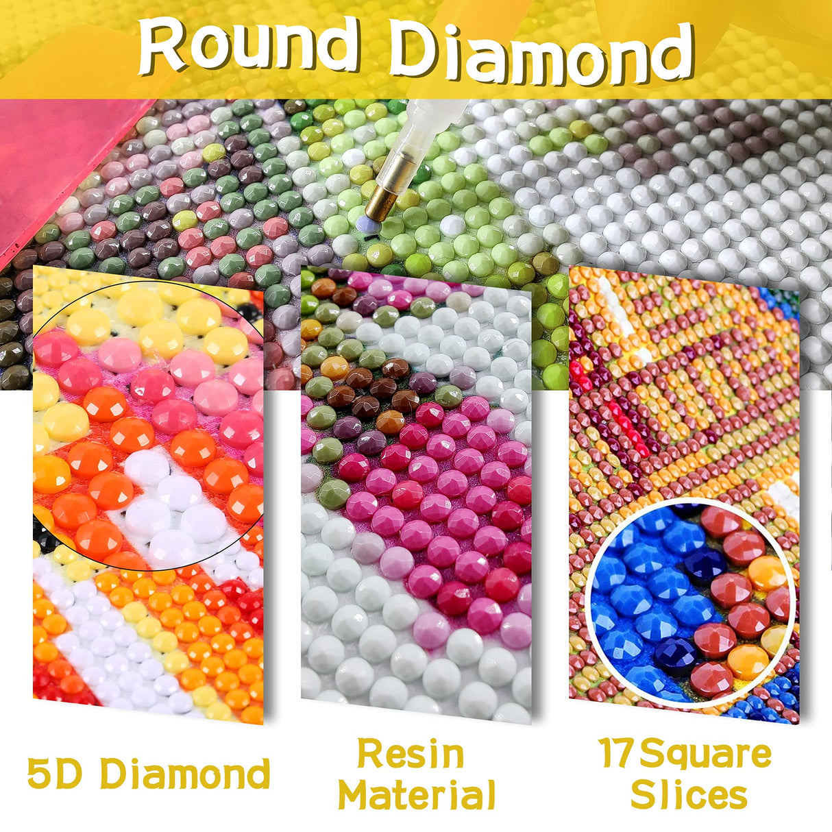 SKRYUIE 5D Animal Diamond Painting Kit - DIY Diamond Art Dark Horse Rose, Full Round Drill - Crystal Embroidery Cross Stitch - Adult Craft for Wall & SKRYUIE