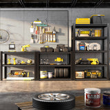 REIBII 72" H Garage Shelving Heavy Duty Garage Storage Shelves 2050LBS Wide Metal Shelving Unit Adjustable 5 Tier Heavy Duty Shelving for Garage REIBII