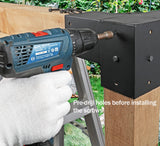 Antsky Stainless Steel 3-Way Right Angle Corner Pergola Bracket with Screws for 4x4 Inch(Actual: 3.5x3.5 Inch) Wood Beams，Pergola/Gazebo Kit (4 Pack) Antsky