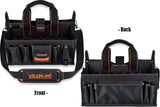 19-POCKETS Tool tote, Tool bag organizer, Electrician tool bag, HVAC tool bag, Tool caddy, Tool bags for electricians, Tool tote bag w/socket WELKINLAND