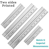 Mr. Pen- Machinist Ruler, 4 Pack (6, 8, 12, 14 inch), Metric Ruler, Millimeter Ruler, (1/64, 1/32, mm and .5 mm), 6 inch Ruler, Stainless Steel Ruler Mr. Pen