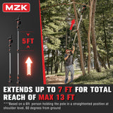 MZK 2-in-1 Cordless Pole Saw & Mini Chainsaw with 3 Replacement Chain, 20V Battery Pole Chainsaw, 4.5" Cutting Capacity, 13ft Reach Pole Saw for Tree MZK
