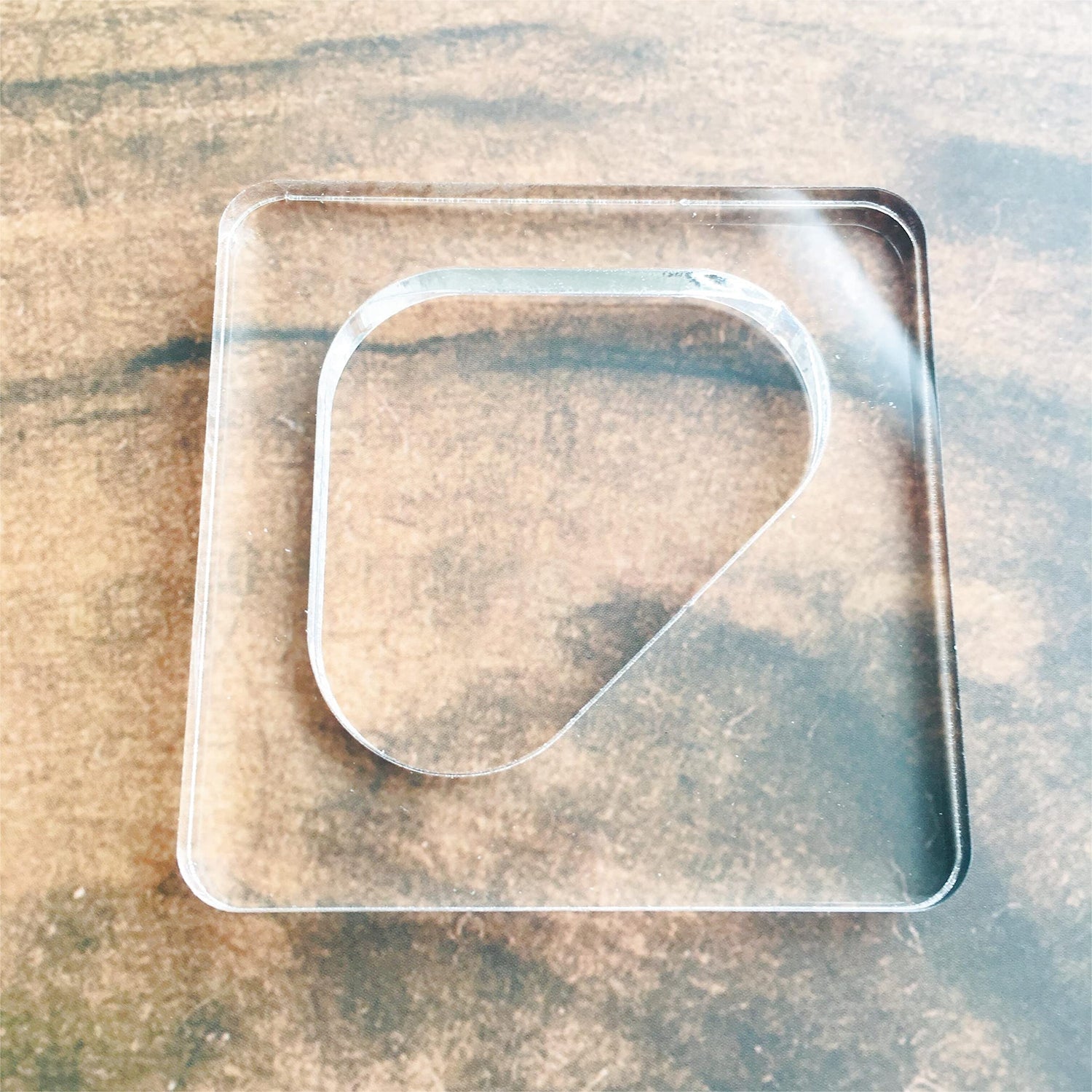 Triangle Cutting Board and Charcuterie Board Handle Template, Laser Cut Acrylic Router Template, Woodworking Router Template (2'') Phocaea