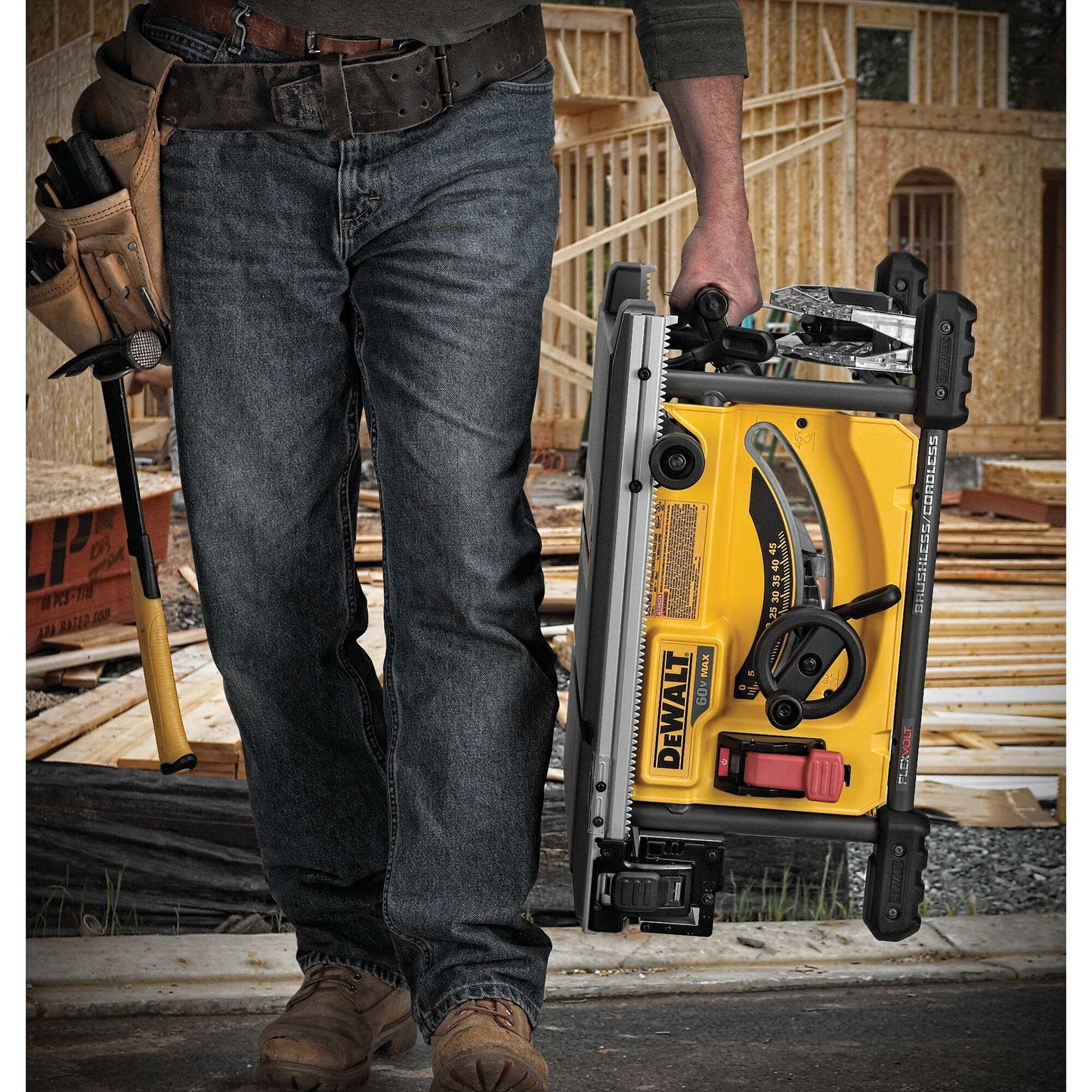 DEWALT FLEXVOLT 60V MAX* Table Saw, 8-1/4-Inch (DCS7485T1) - WoodArtSupply